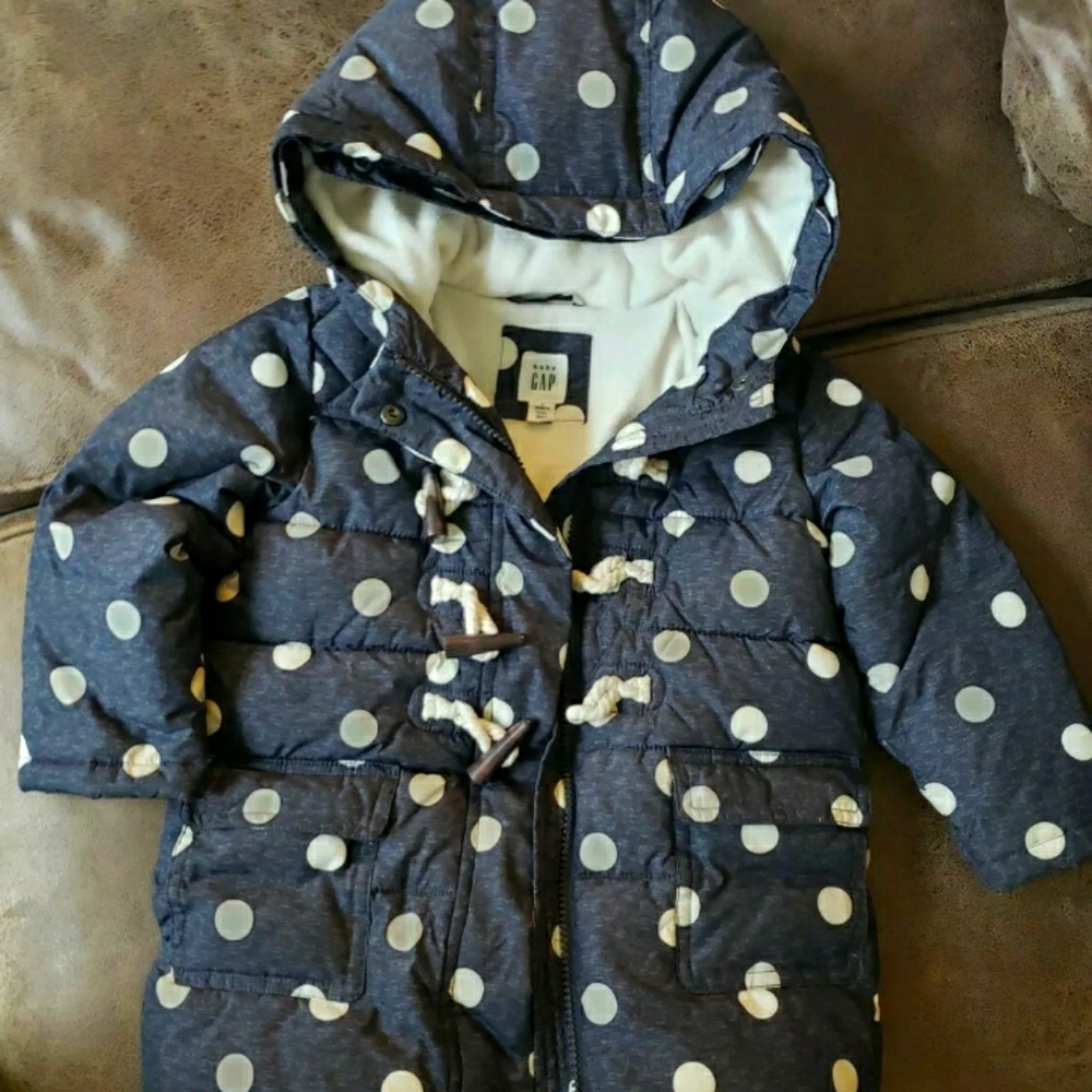 Gap Kids 3T Polka Dot Puffer Jacket